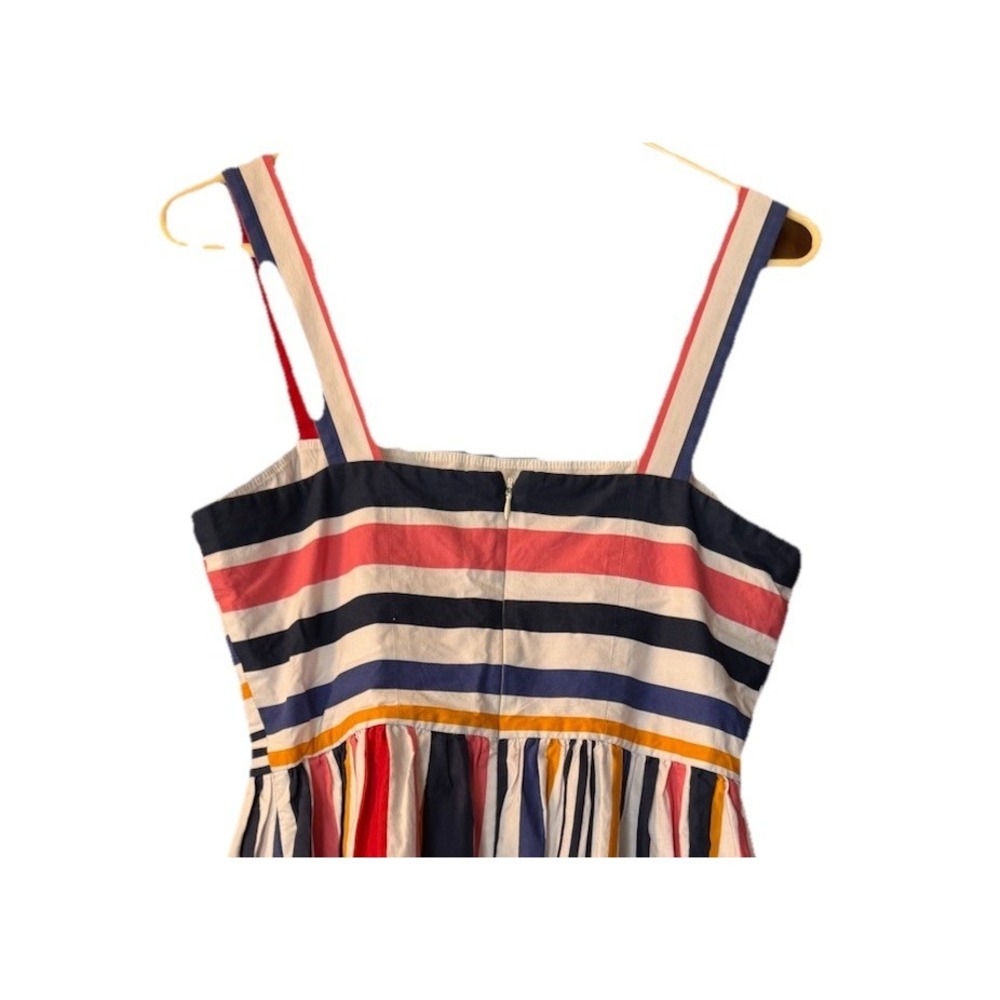 Candy Stripe Nautical Sundress w/ pockets Vince Camuto Size 8 Sailor Vibe - Picture 3 of 11